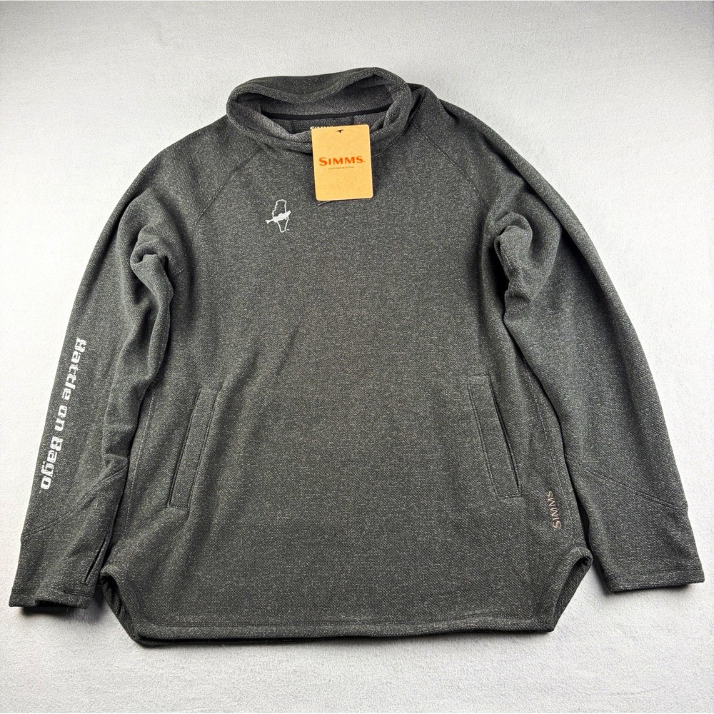 Simms Rivershed Sweater Women's 2XL Black Heather Fishing Pullover NWT